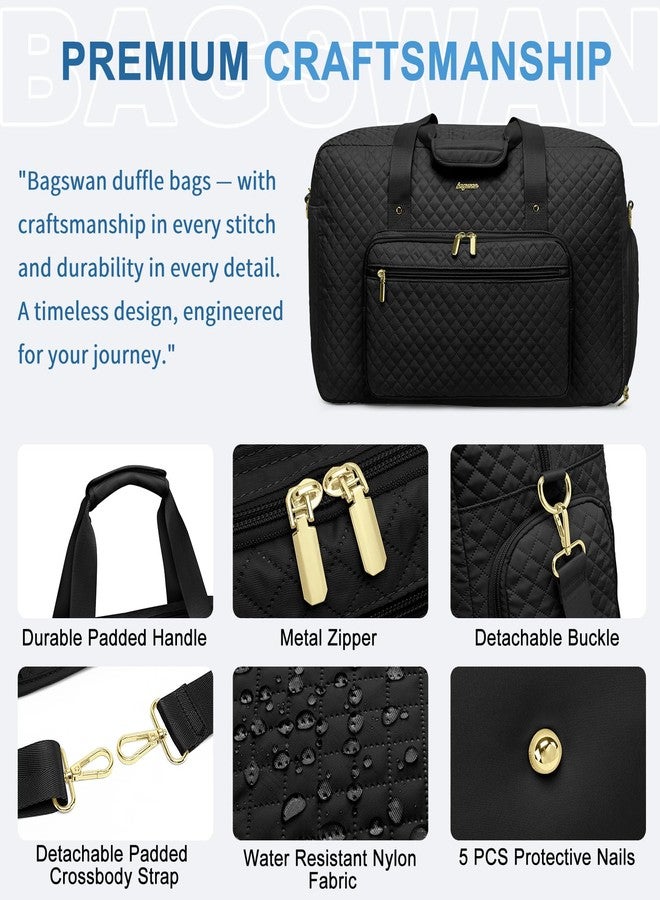 bagswan Large Weekender Travel Duffle Bag - With Shoe Compartment Weekender Bags for Womens Carry on Overnight Bag with Toiletry Bag Gym Duffel Bags with Wet Pocket Hospital Bags for Women Labor and Delivery - Image 5